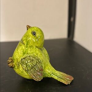 Green Bird Figurine Ceramic Bird Pot Sitters Home Decor
